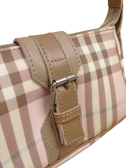 Burberry Sac Baguette En Toile Tartan Rose Mini Épaule / Bandoulière