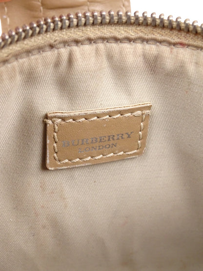 Burberry Sac Baguette En Toile Tartan Rose Mini Épaule / Bandoulière