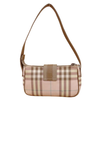 Burberry Sac Baguette En Toile Tartan Rose Mini Épaule / Bandoulière