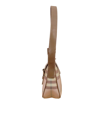 Burberry Sac Baguette En Toile Tartan Rose Mini Épaule / Bandoulière