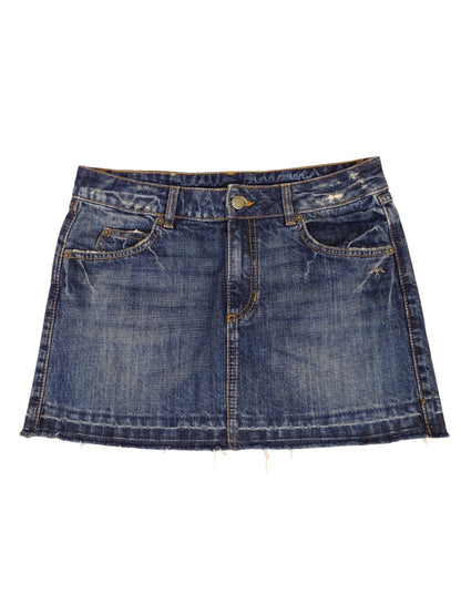 Mini-Jupe Burberry En Jean Bleu Taille M Femme