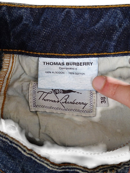 Mini-Jupe Burberry En Jean Bleu Taille M Femme
