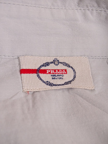 Chemise Prada Bleu Clair Uni Logo Torse M Homme
