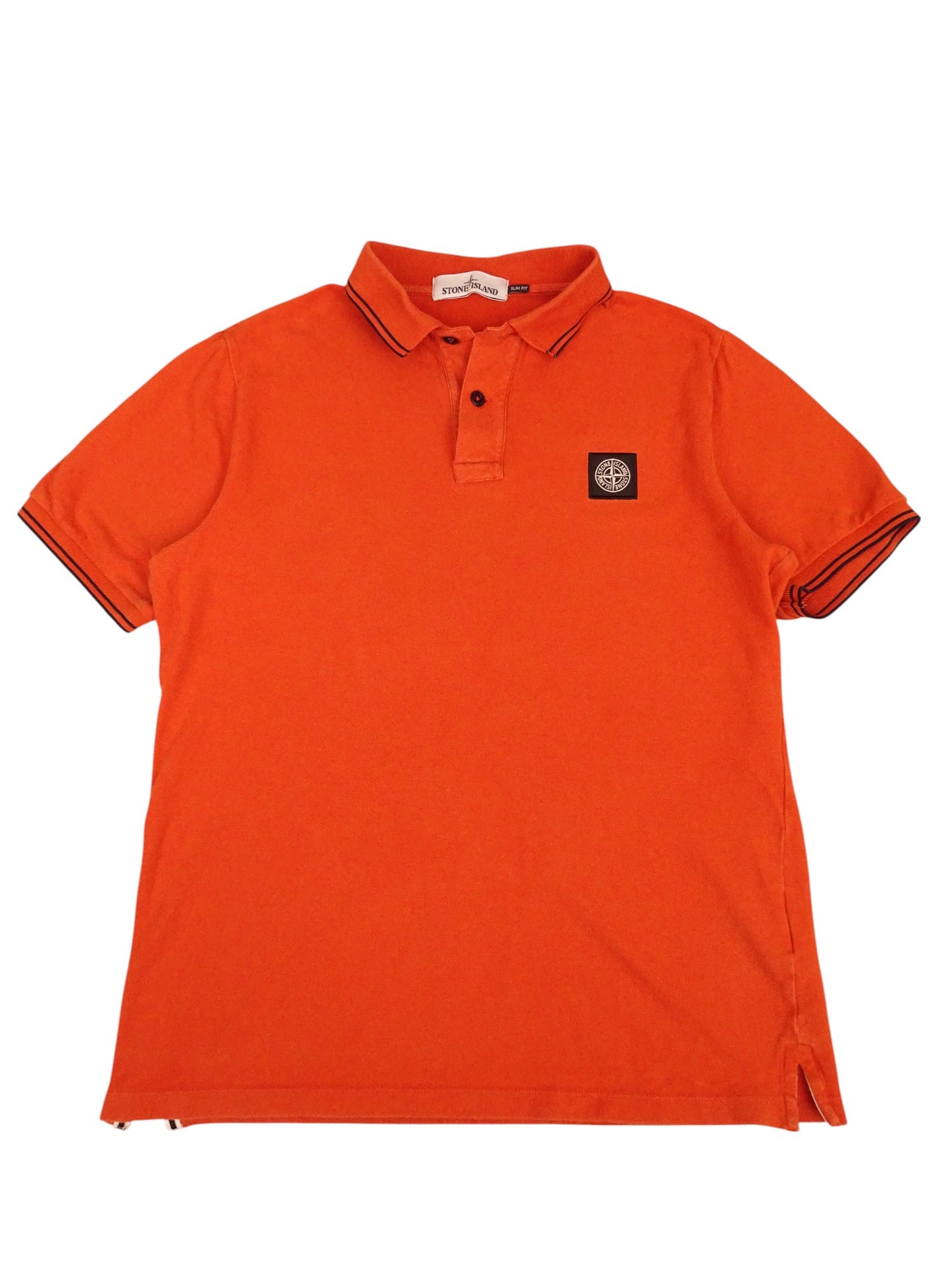 Polo Orange Stone Island 100% Coton M Homme
