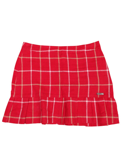 Mini Jupe Burberry Rouge À Carreaux M Femme