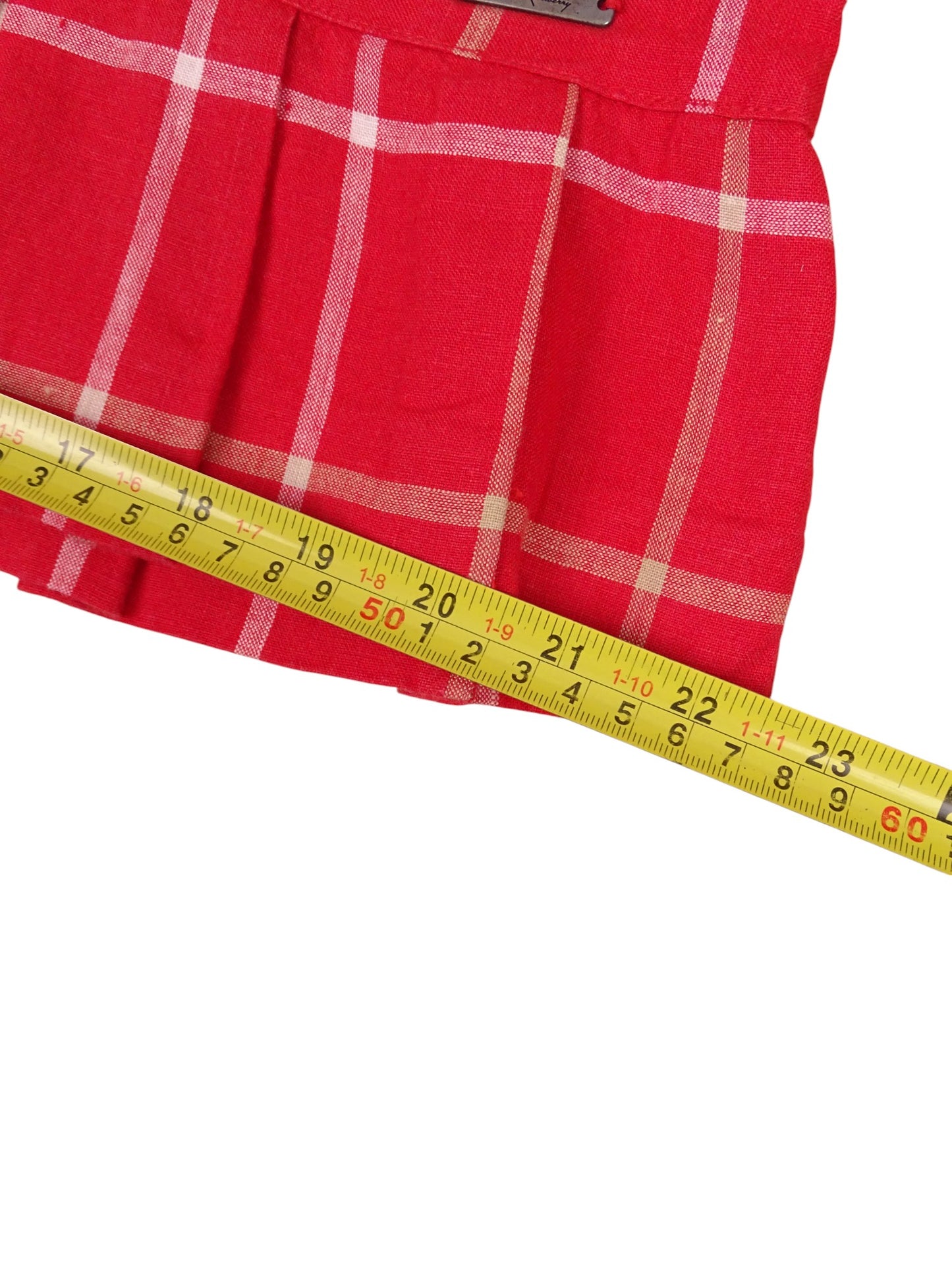 Mini Jupe Burberry Rouge À Carreaux M Femme