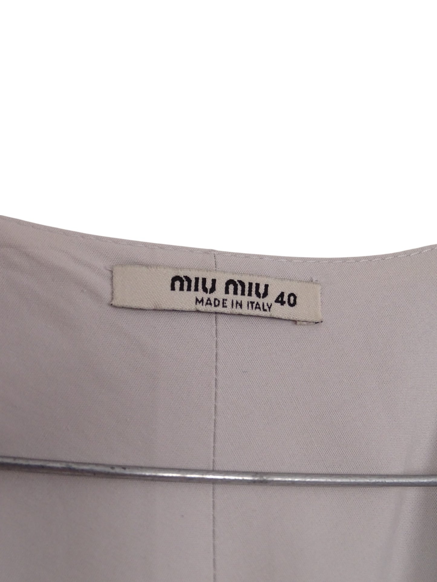 Robe Miu Miu Blanche D’Été Coton Taille S Femme