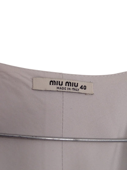 Robe Miu Miu Blanche D’Été Coton Taille S Femme