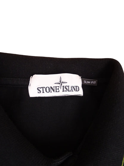 Polo Stone Island Noir Coton M Homme