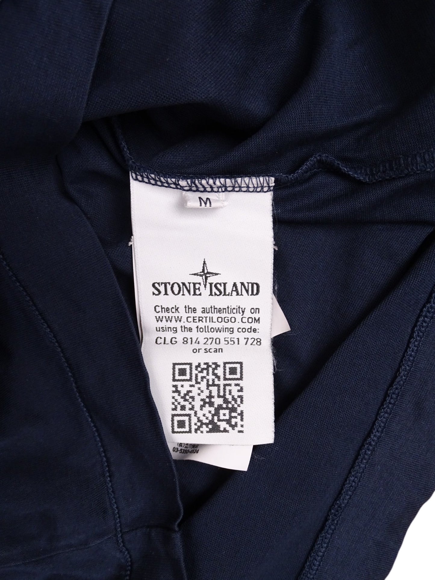 Polo Stone Island Bleu Marine Coton M Homme