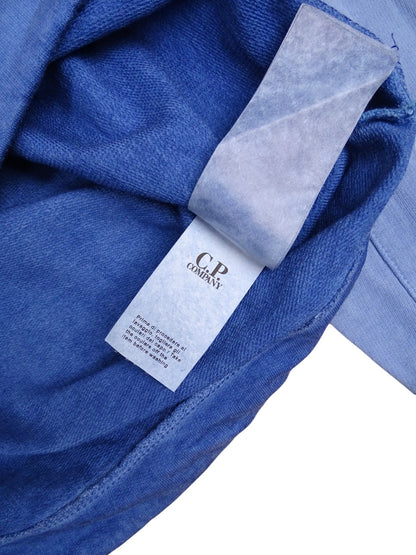 Sweat À Capuche CP Company Vintage Bleu Recoloré L Homme