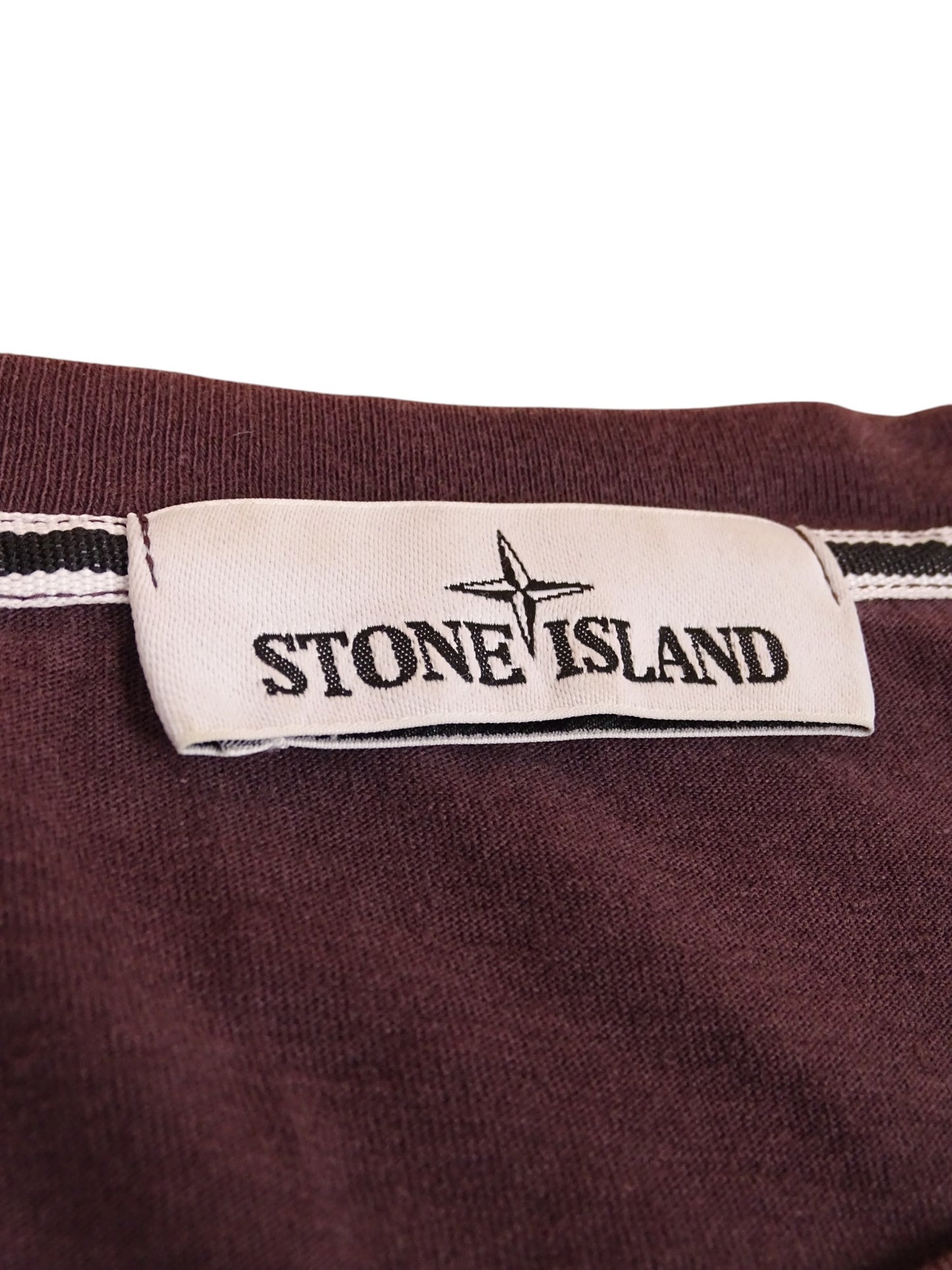 T-shirt Stone Island Violet Imprimé Dos M Homme