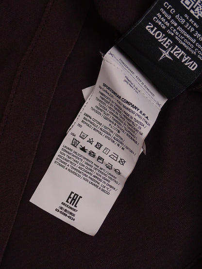 T-shirt Stone Island Violet Imprimé Dos M Homme