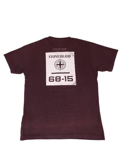 T-shirt Stone Island Violet Imprimé Dos M Homme