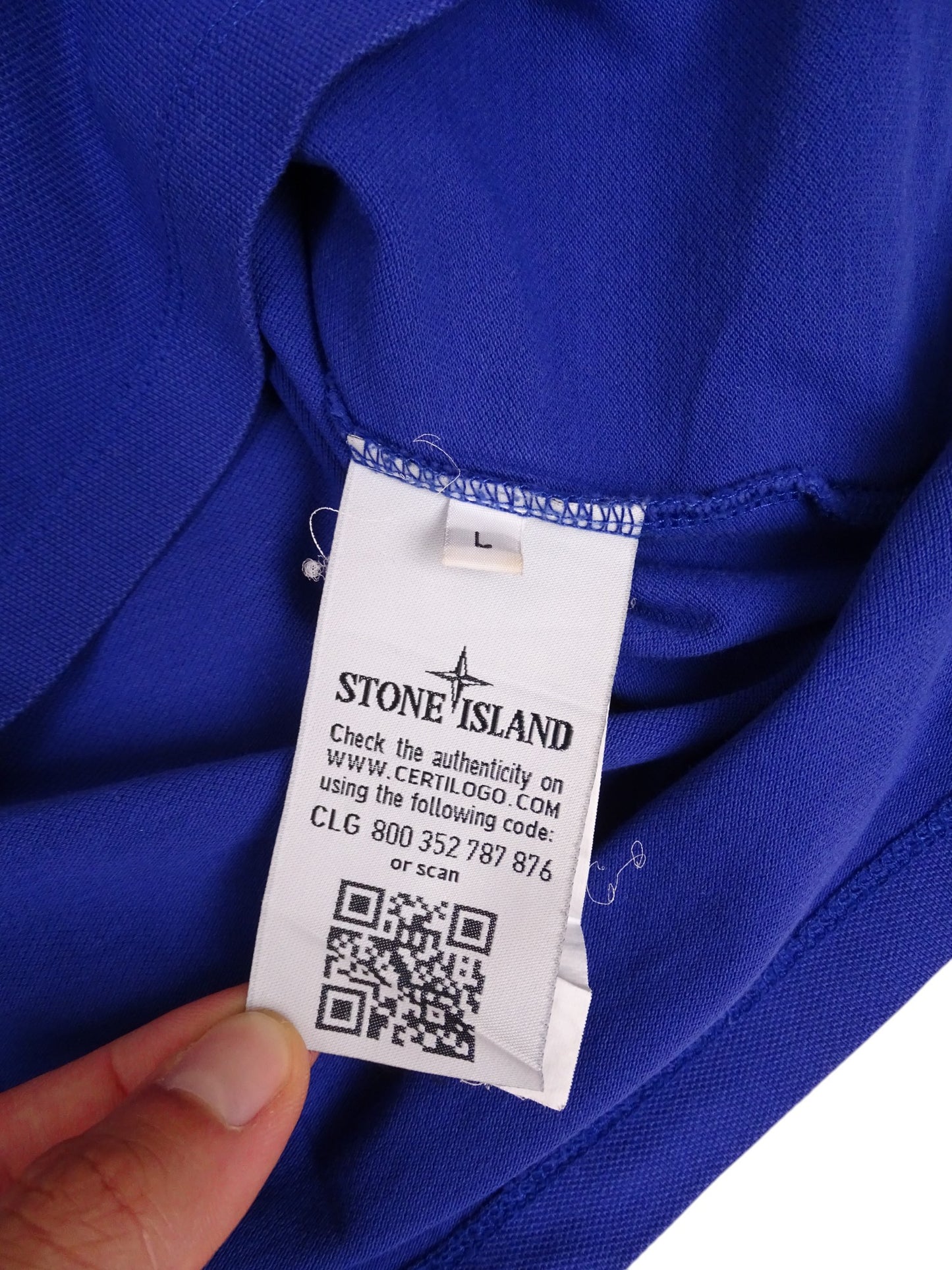 Polo Bleu Stone Island L Homme