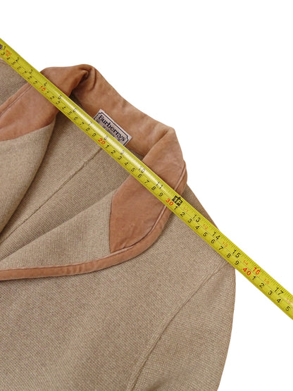 Veste Blazer Burberry Beige L Femme Laine