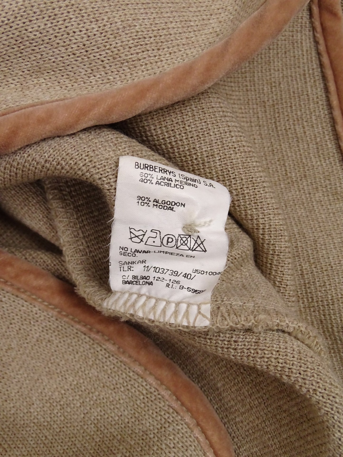Veste Blazer Burberry Beige L Femme Laine