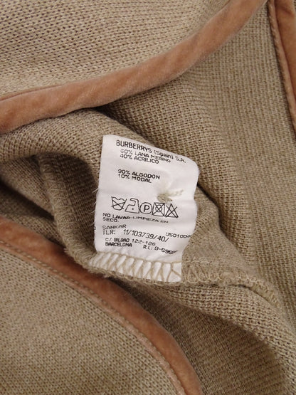 Veste Blazer Burberry Beige L Femme Laine