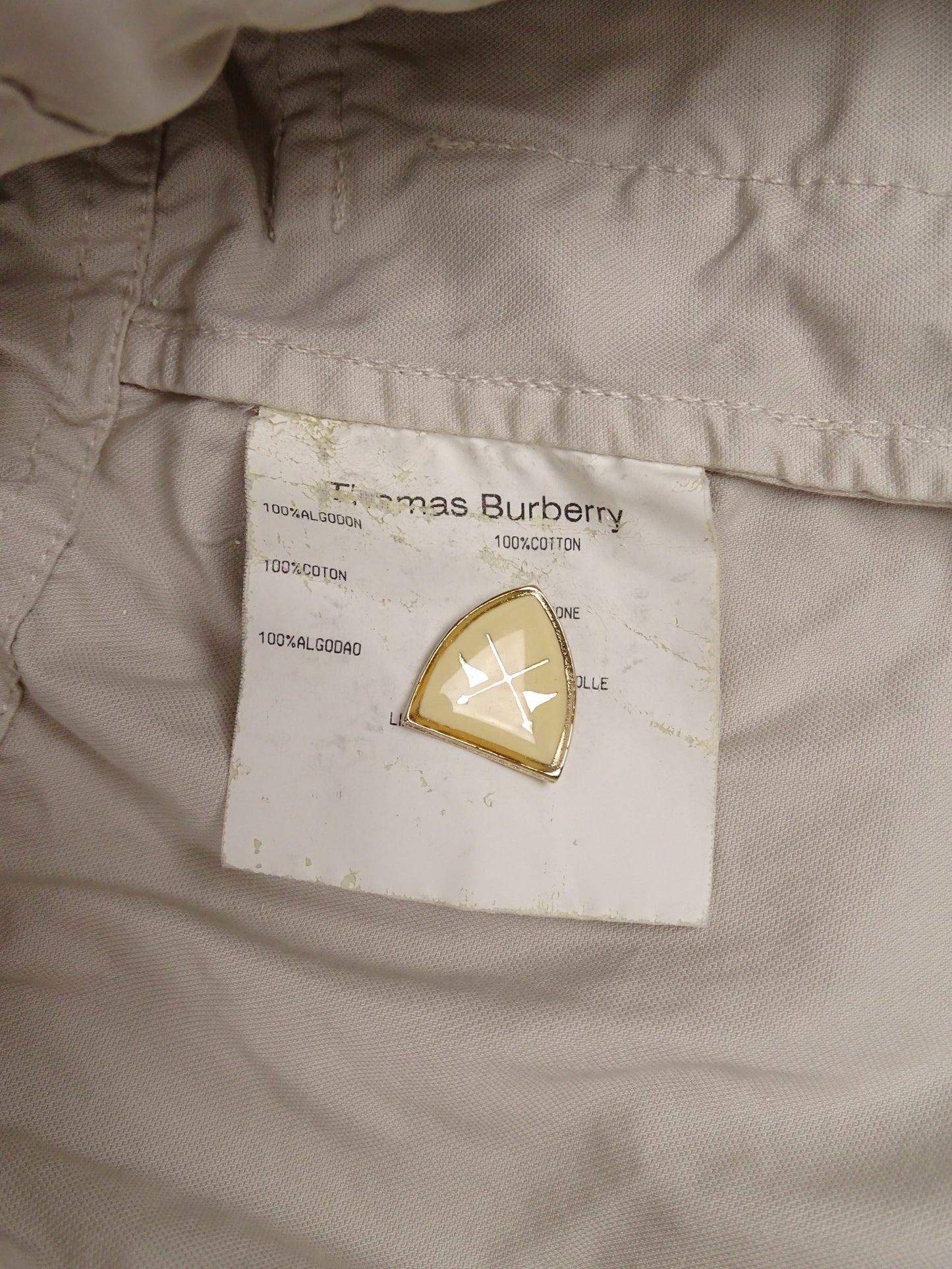 Veste Burberry Coupe-Vent Beige Bleu L Homme