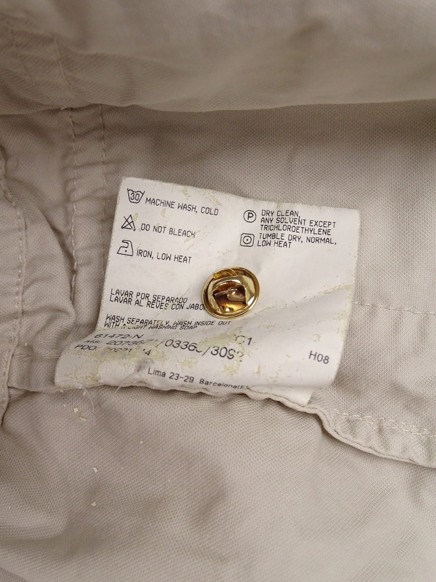 Veste Burberry Coupe-Vent Beige Bleu L Homme