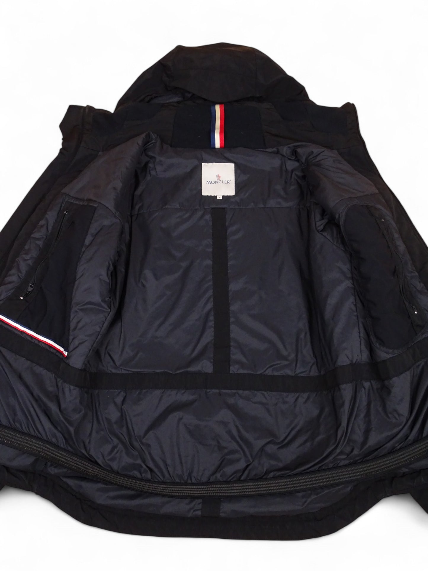 Manteau Moncler Noir Gros Logo M Homme