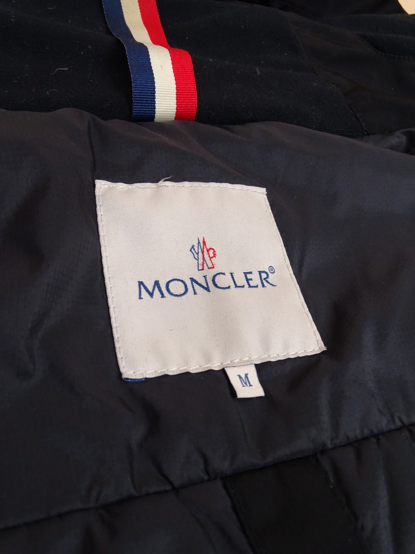 Manteau Moncler Noir Gros Logo M Homme