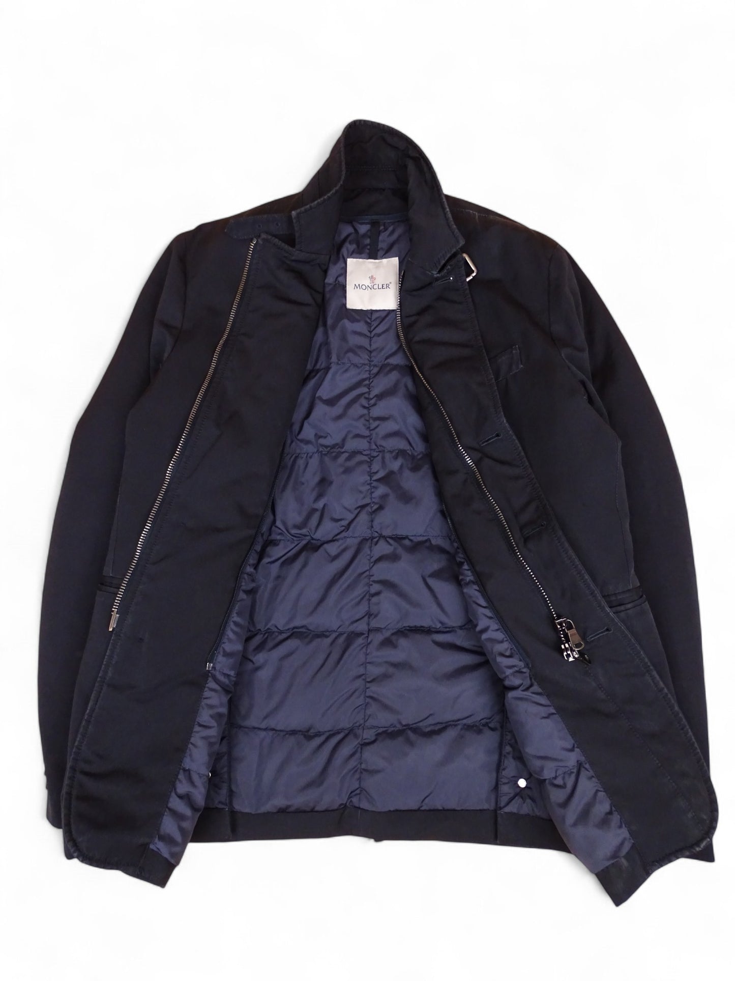 Manteau Moncler Claude Bleu Marine Matelassé XL Homme