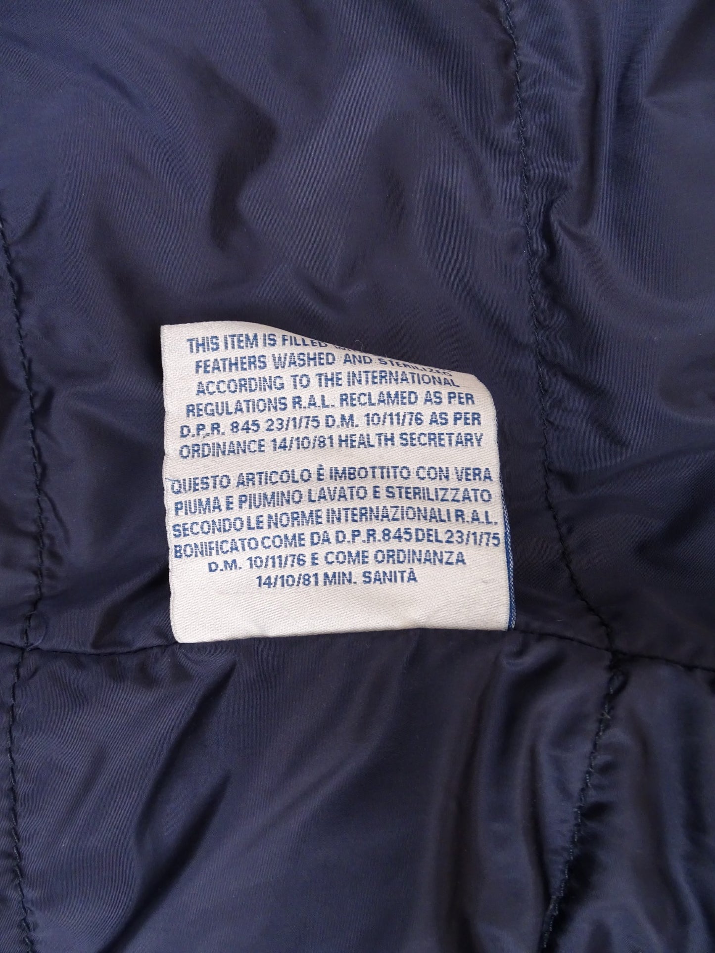 Manteau Moncler Claude Bleu Marine Matelassé XL Homme