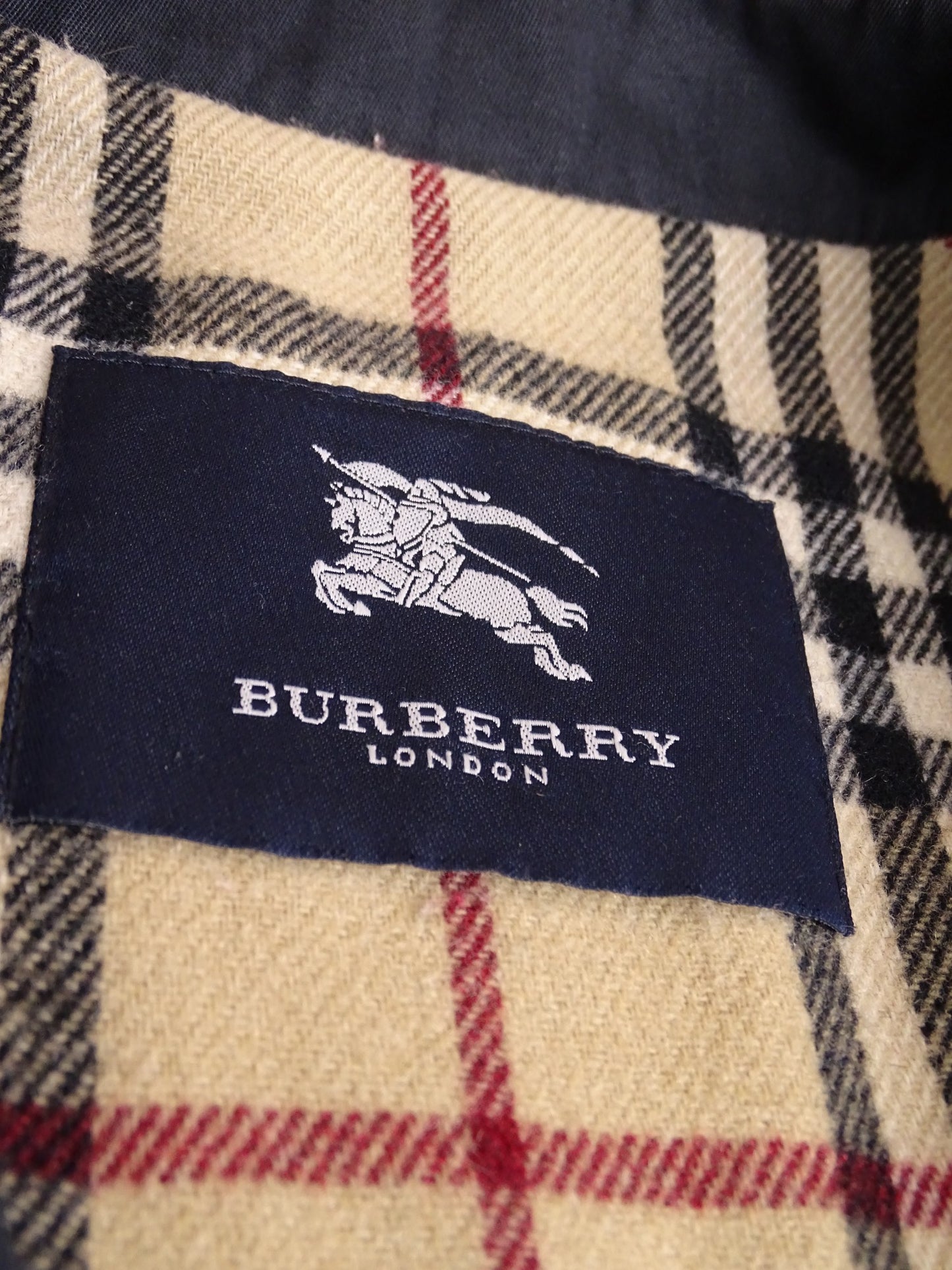 Trench Burberry Bleu Marine Tartan Intérieur L Homme