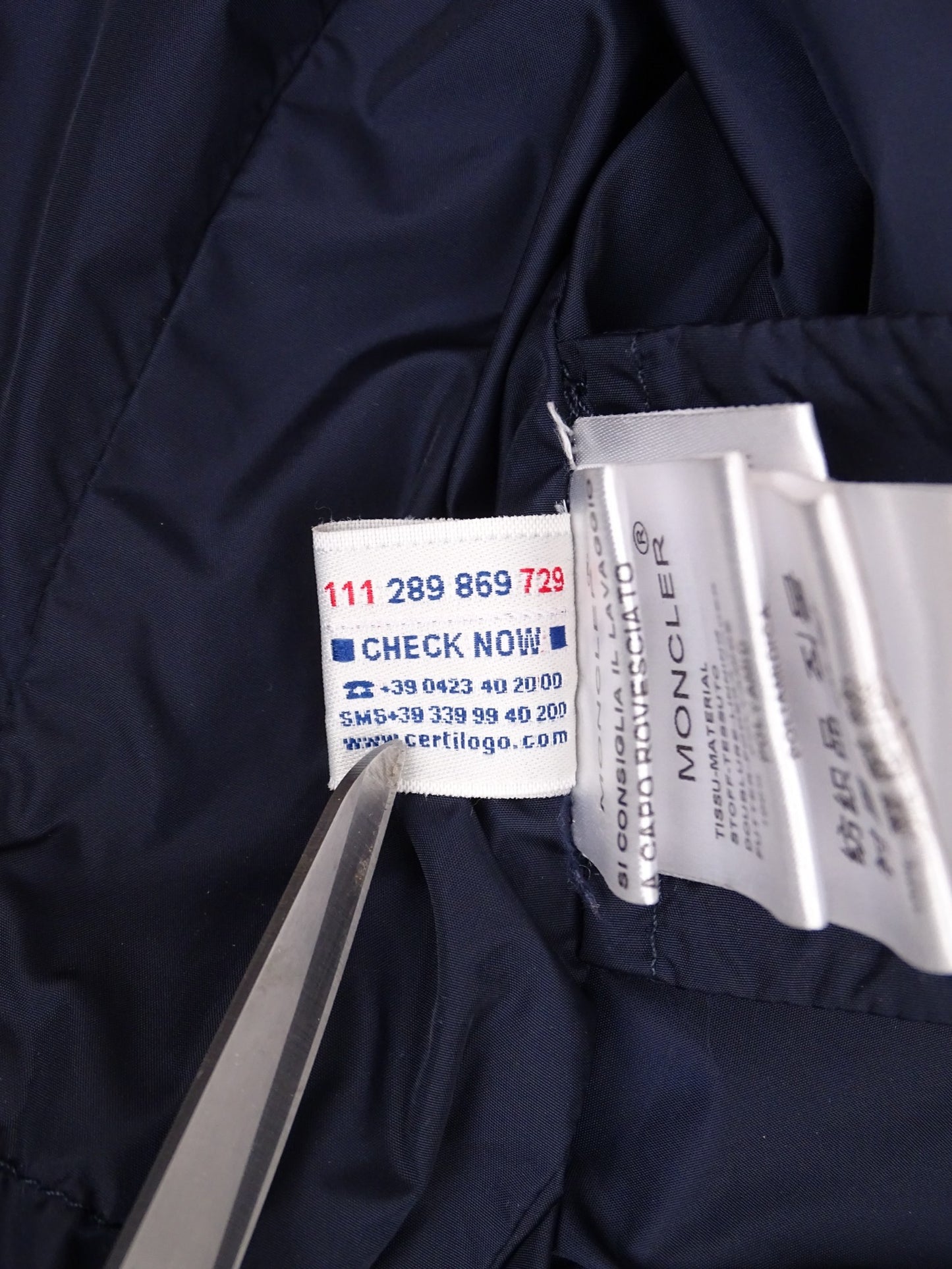 Veste Moncler Comme Neuf "Maryse" Bleu Marine M Femme