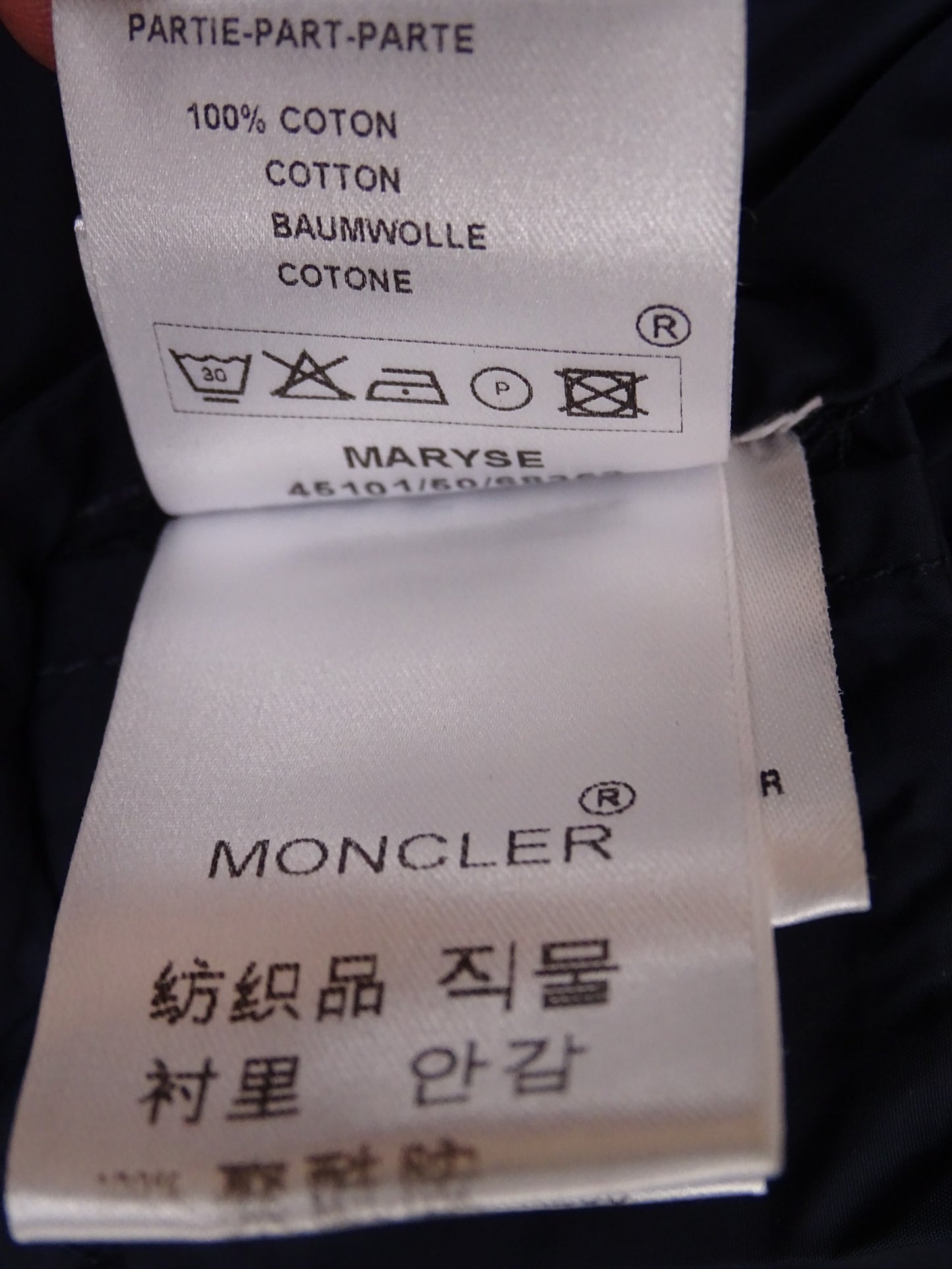 Veste Moncler Comme Neuf "Maryse" Bleu Marine M Femme