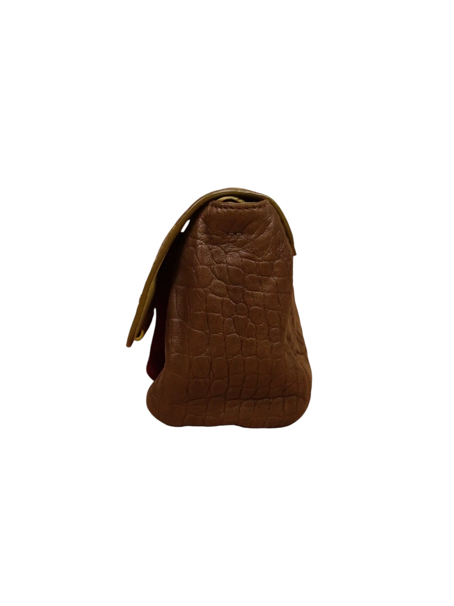 Sac Jérôme Dreyfuss Lulu S Croco Daim Marron Rose