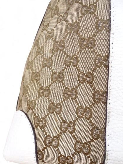 Gucci Secret Canvas Sac Medium Crocodile Toile Monogramme Web Blanc Beige