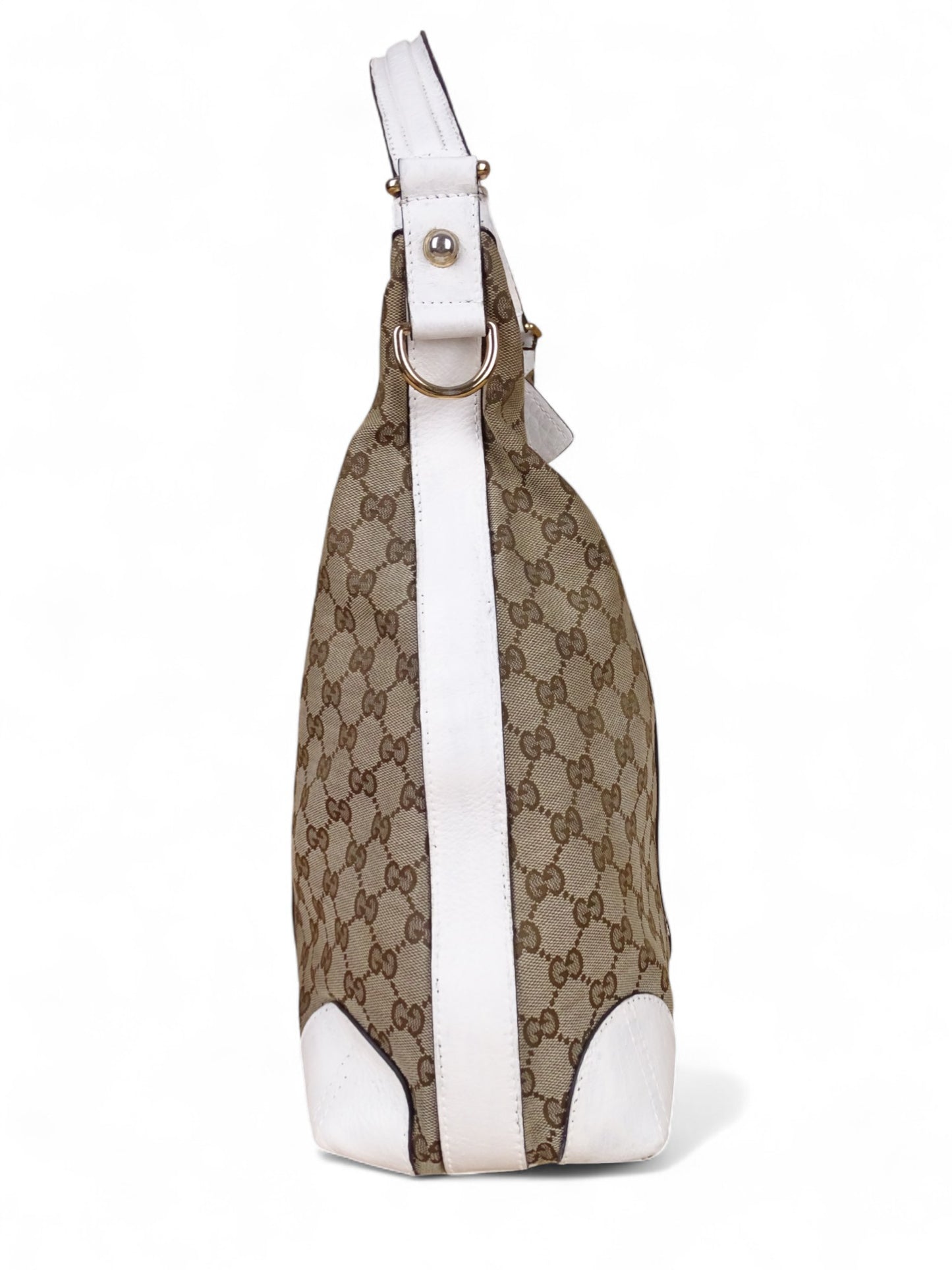 Gucci Secret Canvas Sac Medium Crocodile Toile Monogramme Web Blanc Beige