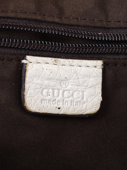 Gucci Secret Canvas Sac Medium Crocodile Toile Monogramme Web Blanc Beige