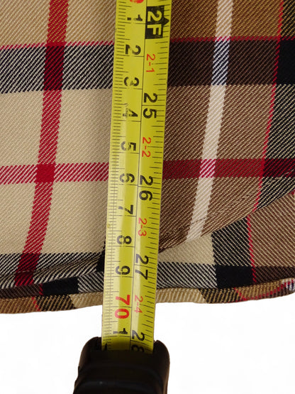 Sandro Chemise Tartan Écossais Beige Épais XS Homme