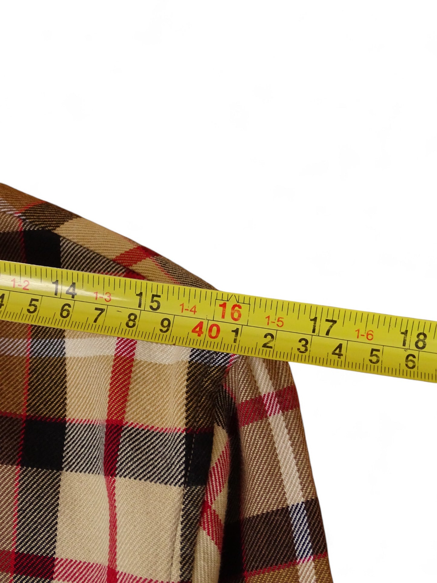 Sandro Chemise Tartan Écossais Beige Épais XS Homme