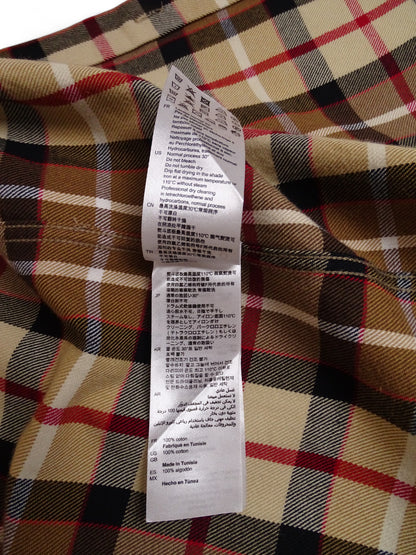 Sandro Chemise Tartan Écossais Beige Épais XS Homme