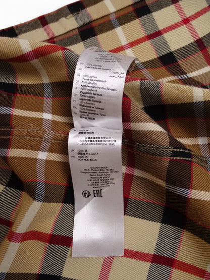 Sandro Chemise Tartan Écossais Beige Épais XS Homme