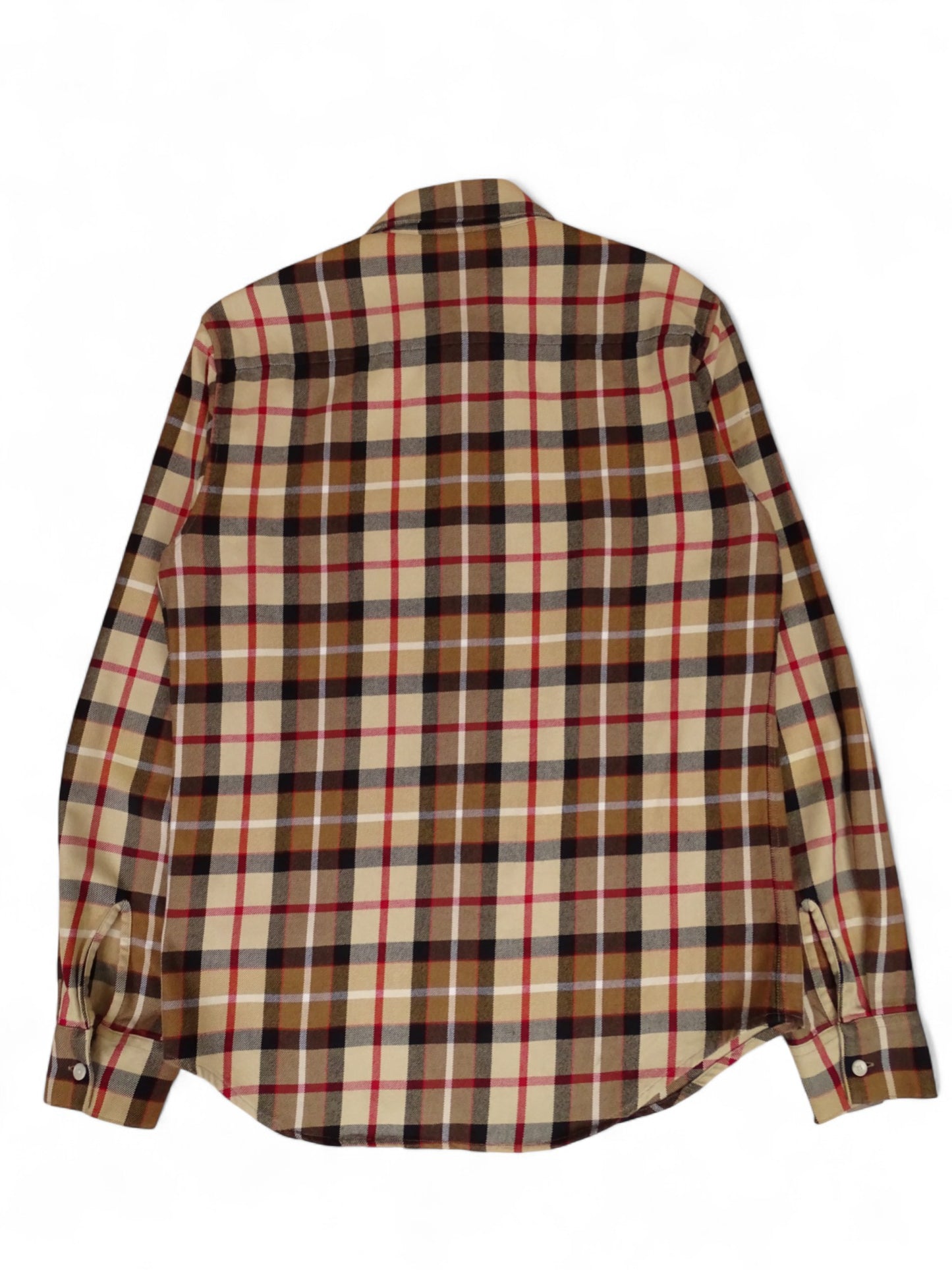 Sandro Chemise Tartan Écossais Beige Épais XS Homme