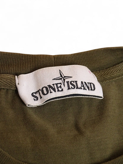Stone Island T-shirt Kaki Logo M Homme