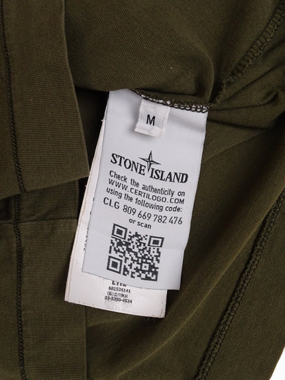 Stone Island T-shirt Kaki Logo M Homme