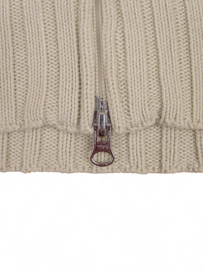 Burberry Sweat Zippé Coton Beige XL