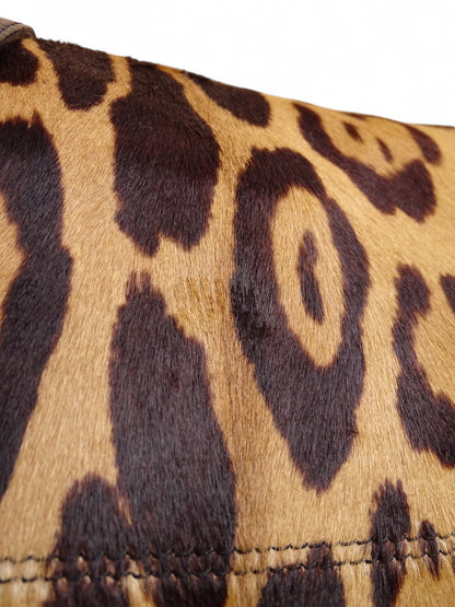 Jérôme Dreyfuss Sac Bobi S Léopard Cuir de Veau Façon Poulain Pony Hair