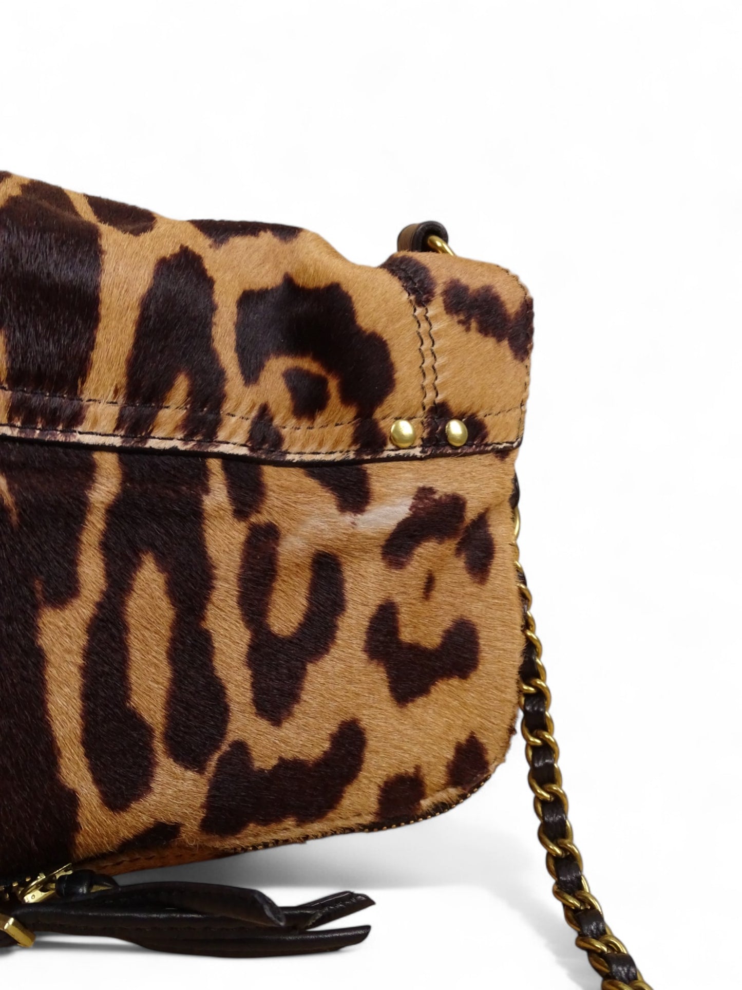 Jérôme Dreyfuss Sac Bobi S Léopard Cuir de Veau Façon Poulain Pony Hair