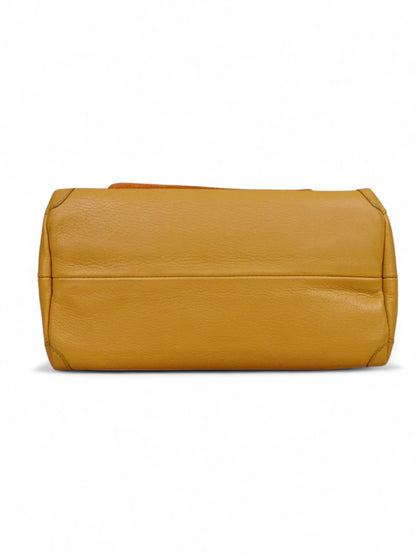 Sac Jérôme Dreyfuss Lulu M Jaune Terra cota Cuir Daim