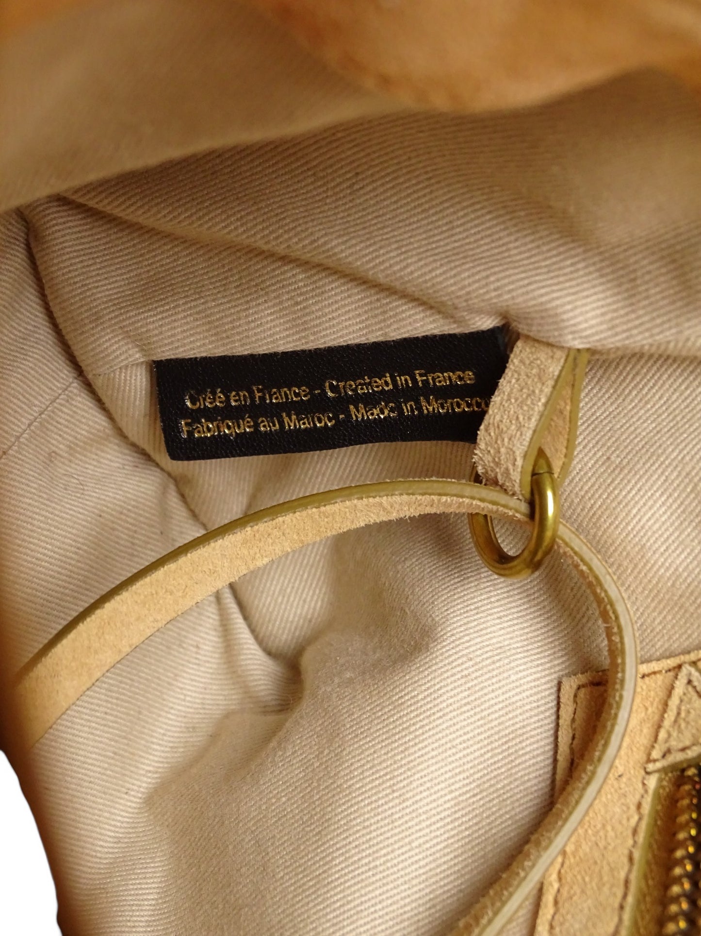 Sac Jérôme Dreyfuss Lulu M Jaune Terra cota Cuir Daim
