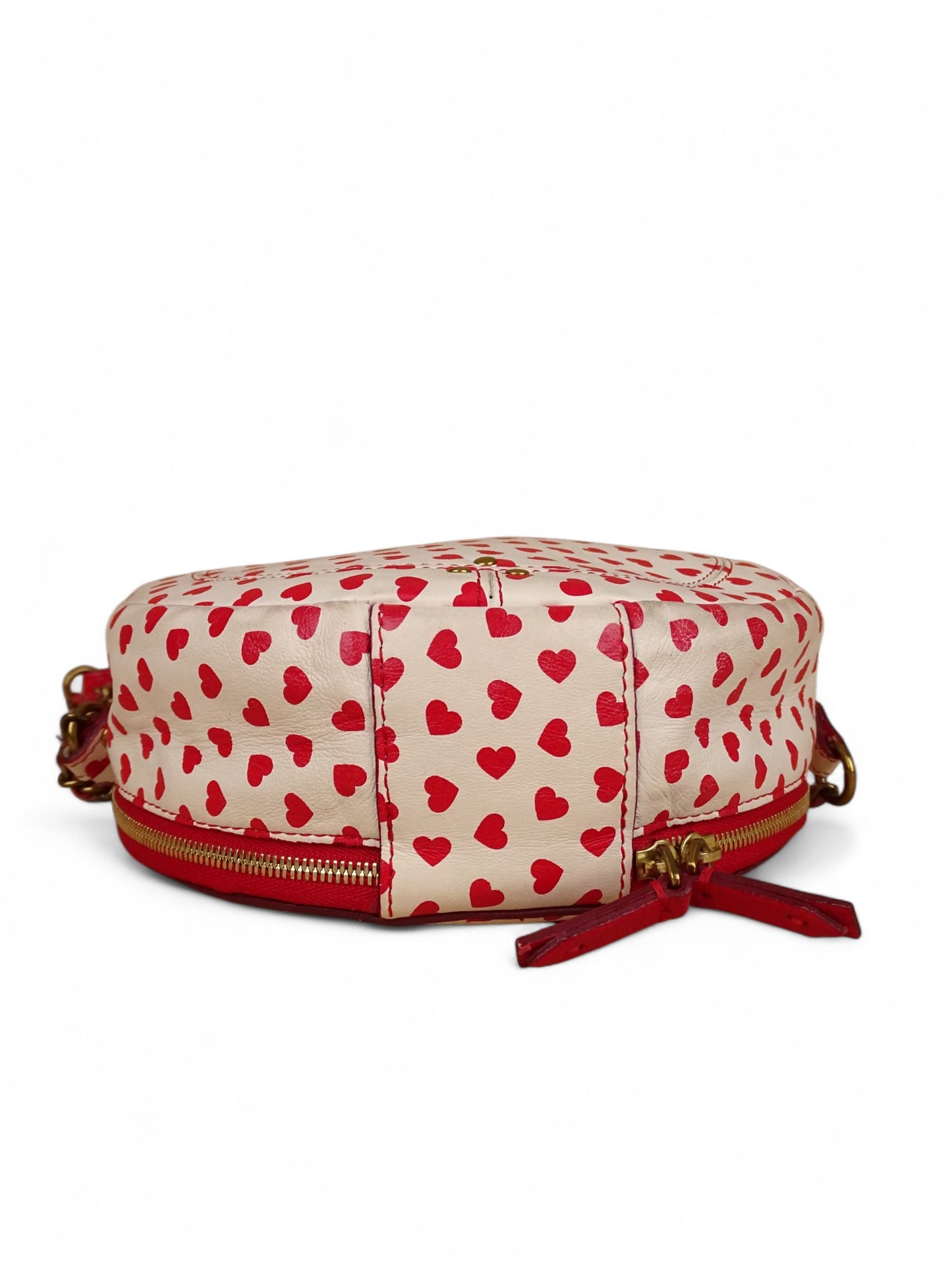 Jérôme Dreyfuss Sac "Remi" Cœur Blanc/Rouge