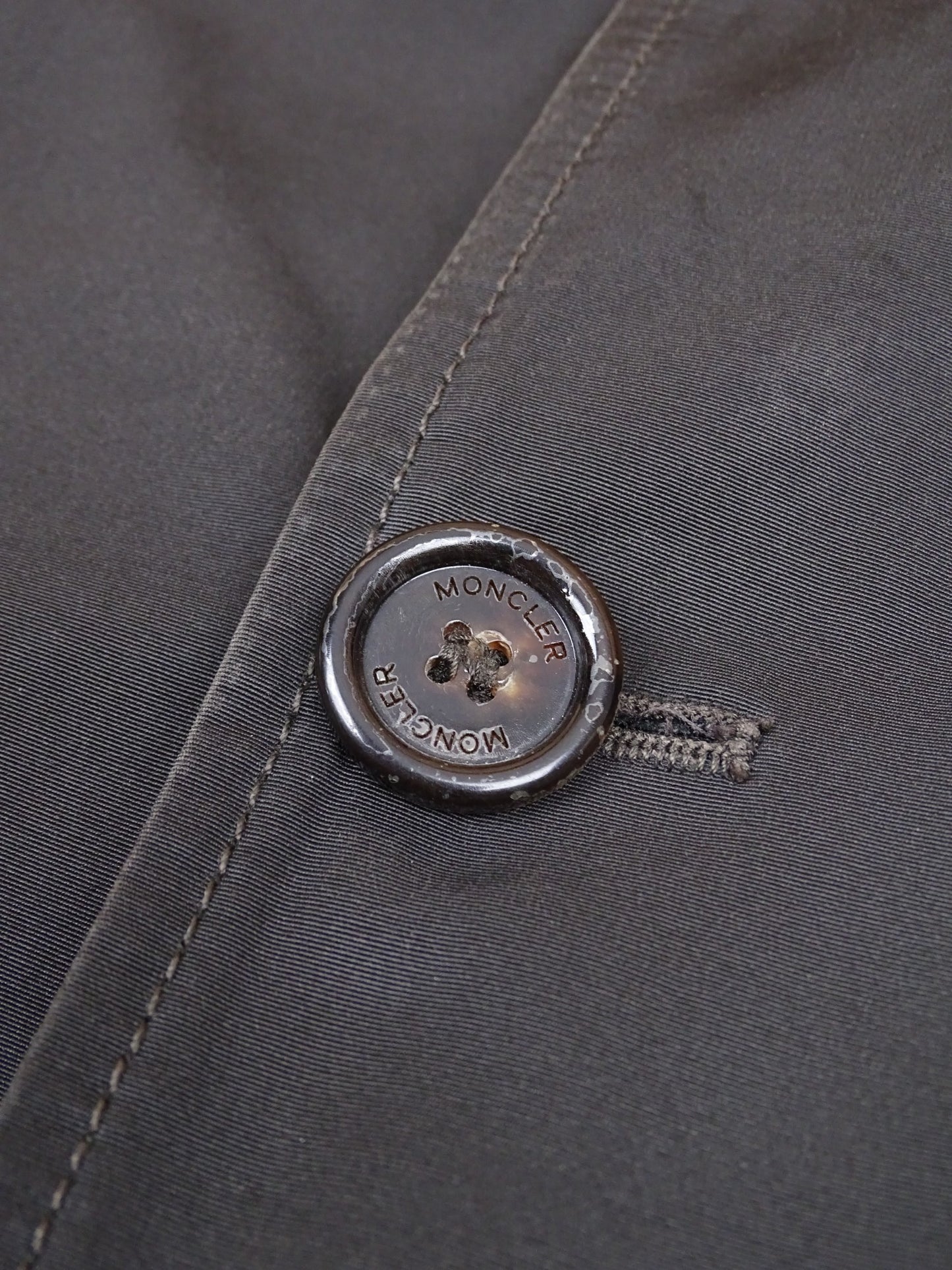 Moncler Manteau Trench Long Matelassé Noir XXL Homme