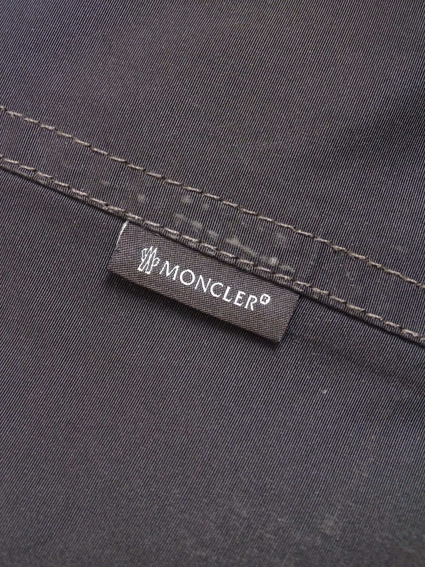 Moncler Manteau Trench Long Matelassé Noir XXL Homme